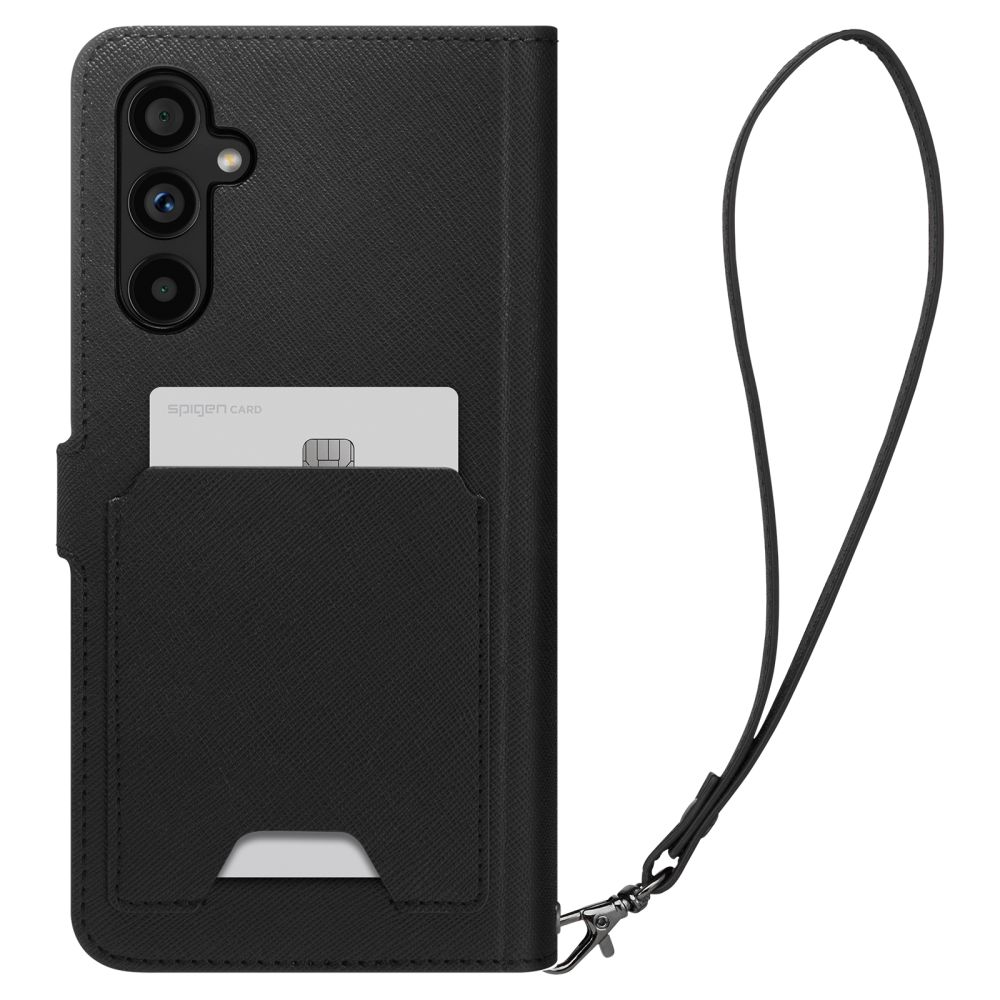 Pokrowiec etui Spigen SGP Wallet S Plus czarne SAMSUNG Galaxy A54 5G / 4