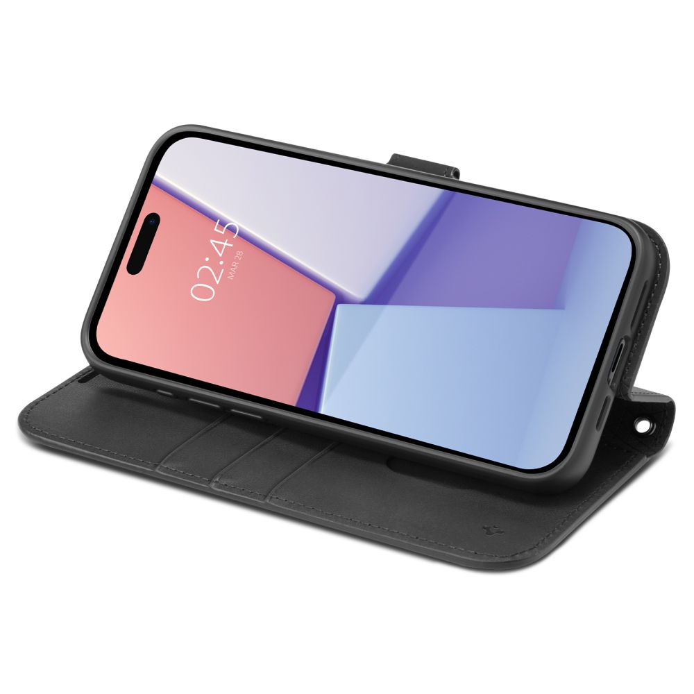 Pokrowiec etui Spigen SGP Wallet S Pro czarne APPLE iPhone 15 Pro / 7