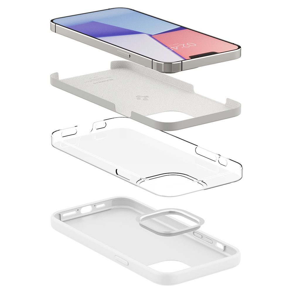 Pokrowiec etui Spigen Silicone Fit bia�e APPLE iPhone 13 Pro Max / 8