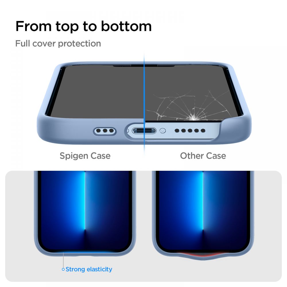 Pokrowiec etui Spigen Silicone Fit Sierra niebieskie APPLE iPhone 13 Pro / 3