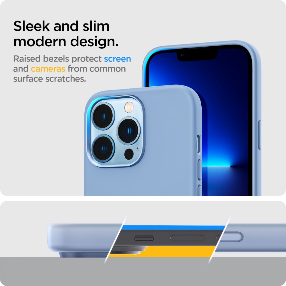 Pokrowiec etui Spigen Silicone Fit Sierra niebieskie APPLE iPhone 13 Pro / 4