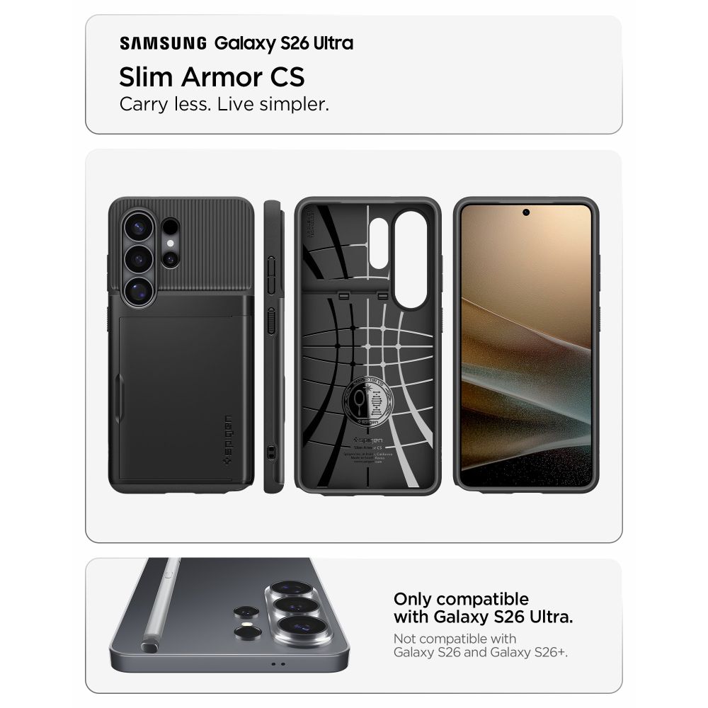Pokrowiec etui Spigen Slim Armor Cs czarne SAMSUNG Galaxy S26 Ultra / 6