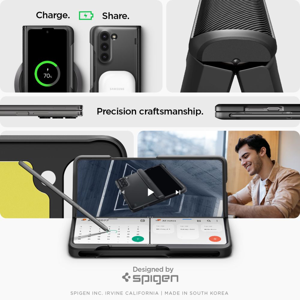 Pokrowiec etui Spigen Slim Armor Pro Pen czarne SAMSUNG Galaxy Z Fold 5 / 6