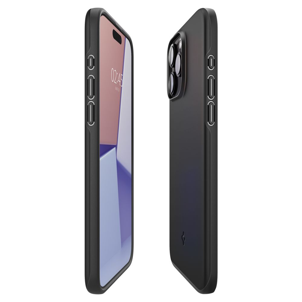 Pokrowiec etui Spigen Thin Fit czarne APPLE iPhone 15 Pro Max / 7