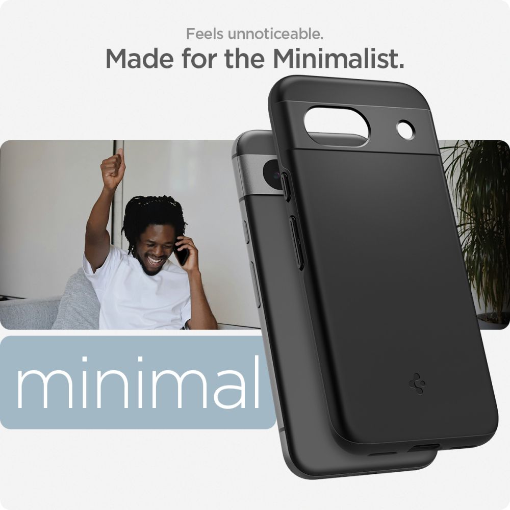 Pokrowiec etui Spigen Thin Fit czarne Google Pixel 8a / 3