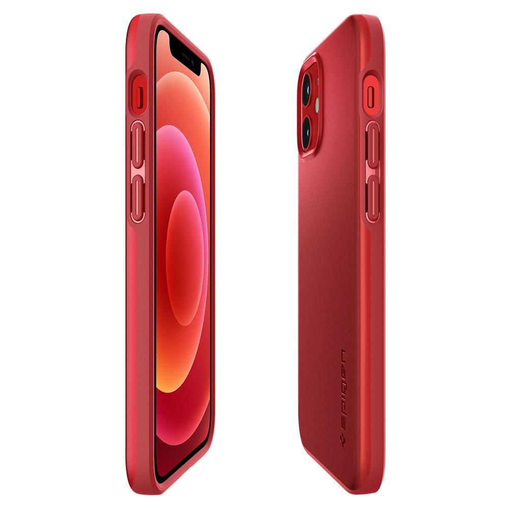 Pokrowiec etui Spigen Thin Fit czerwone APPLE iPhone 12 Mini / 6