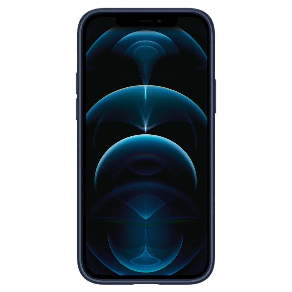 Pokrowiec etui Spigen Thin Fit granatowe APPLE iPhone 12 / 3