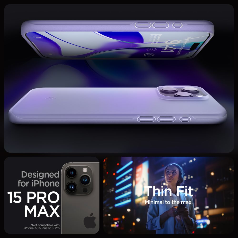 Pokrowiec etui Spigen Thin Fit Iris purple APPLE iPhone 15 Pro Max / 11