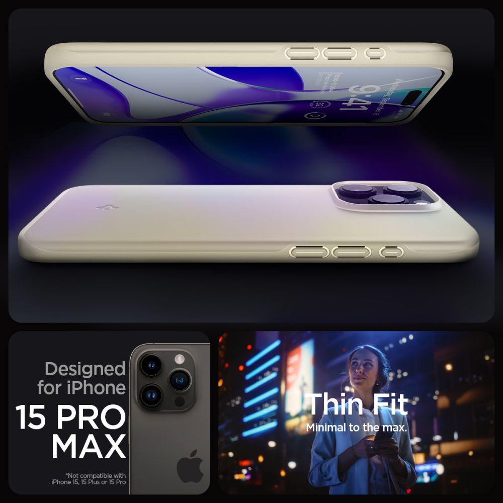 Pokrowiec etui Spigen Thin Fit Mute beowe APPLE iPhone 15 Pro Max / 11