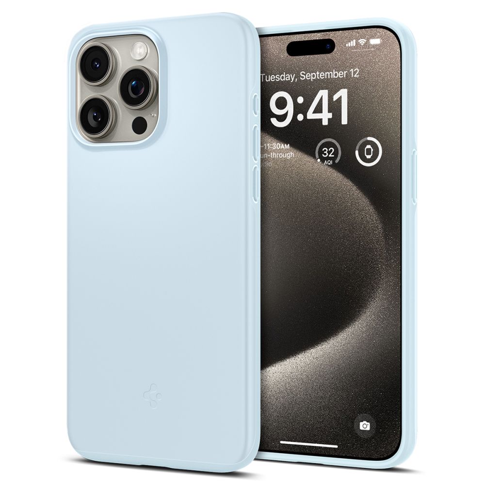 Pokrowiec etui Spigen Thin Fit Mute niebieskie APPLE iPhone 15 Pro Max