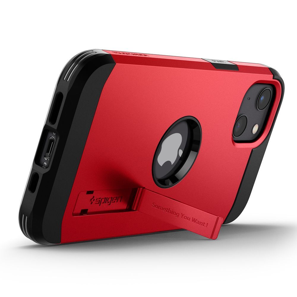 Pokrowiec etui Spigen Tough Armor czerwone APPLE iPhone 13 / 5 Pokrowiec etui Spigen Tough Armor czerwone APPLE iPhone 13 / 5