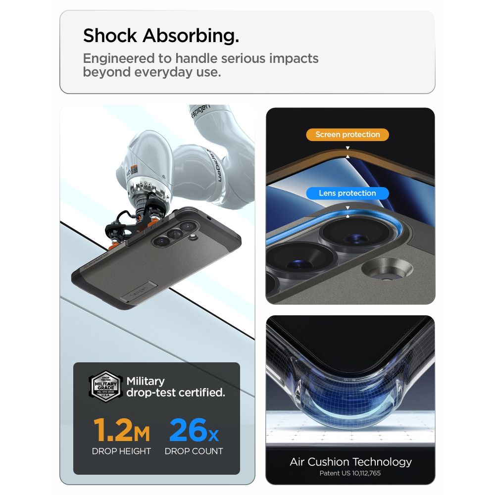 Pokrowiec etui Spigen Tough Armor Mag Magsafe gunmetal SAMSUNG Galaxy S26 Plus / 10