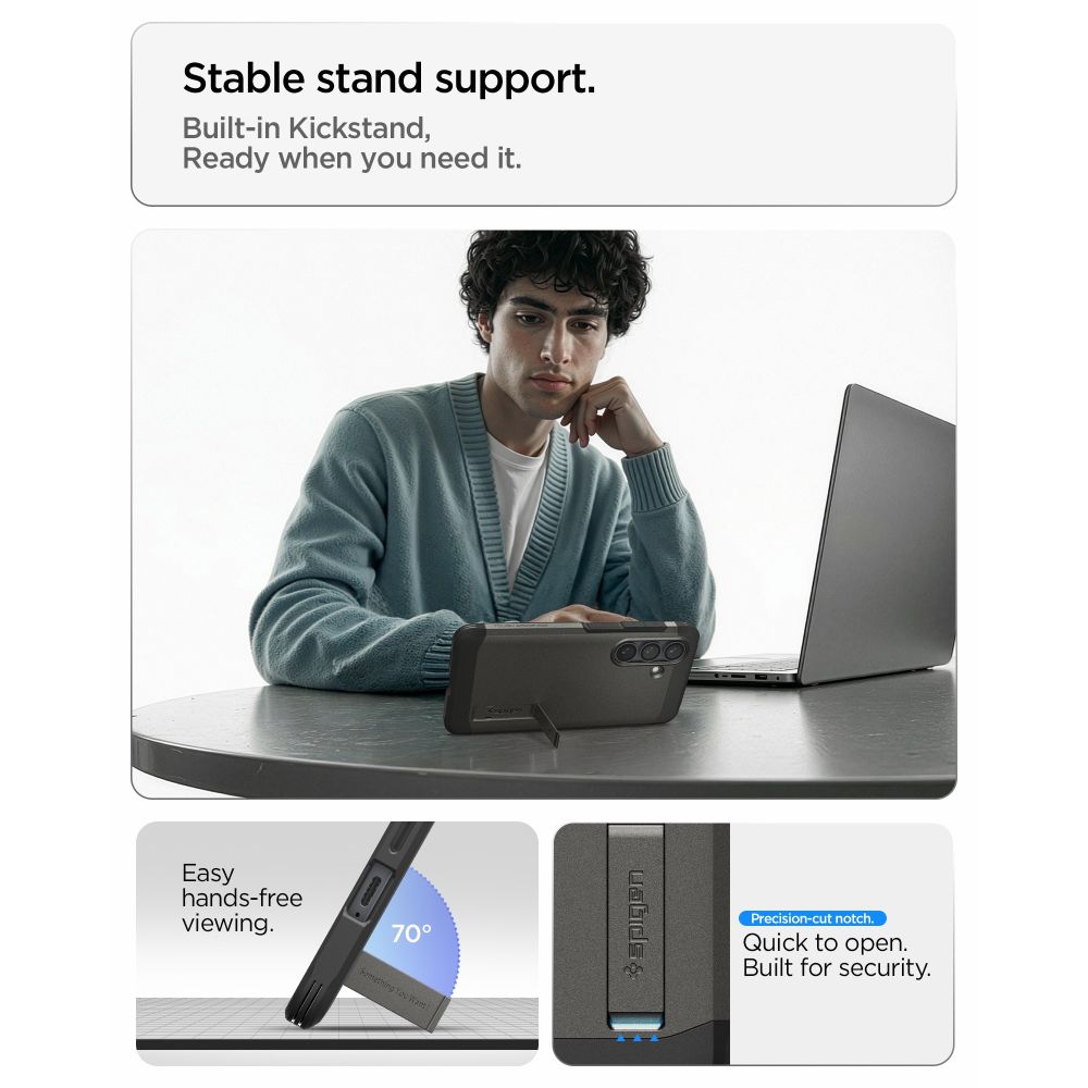 Pokrowiec etui Spigen Tough Armor Mag Magsafe gunmetal SAMSUNG Galaxy S26 Plus / 9