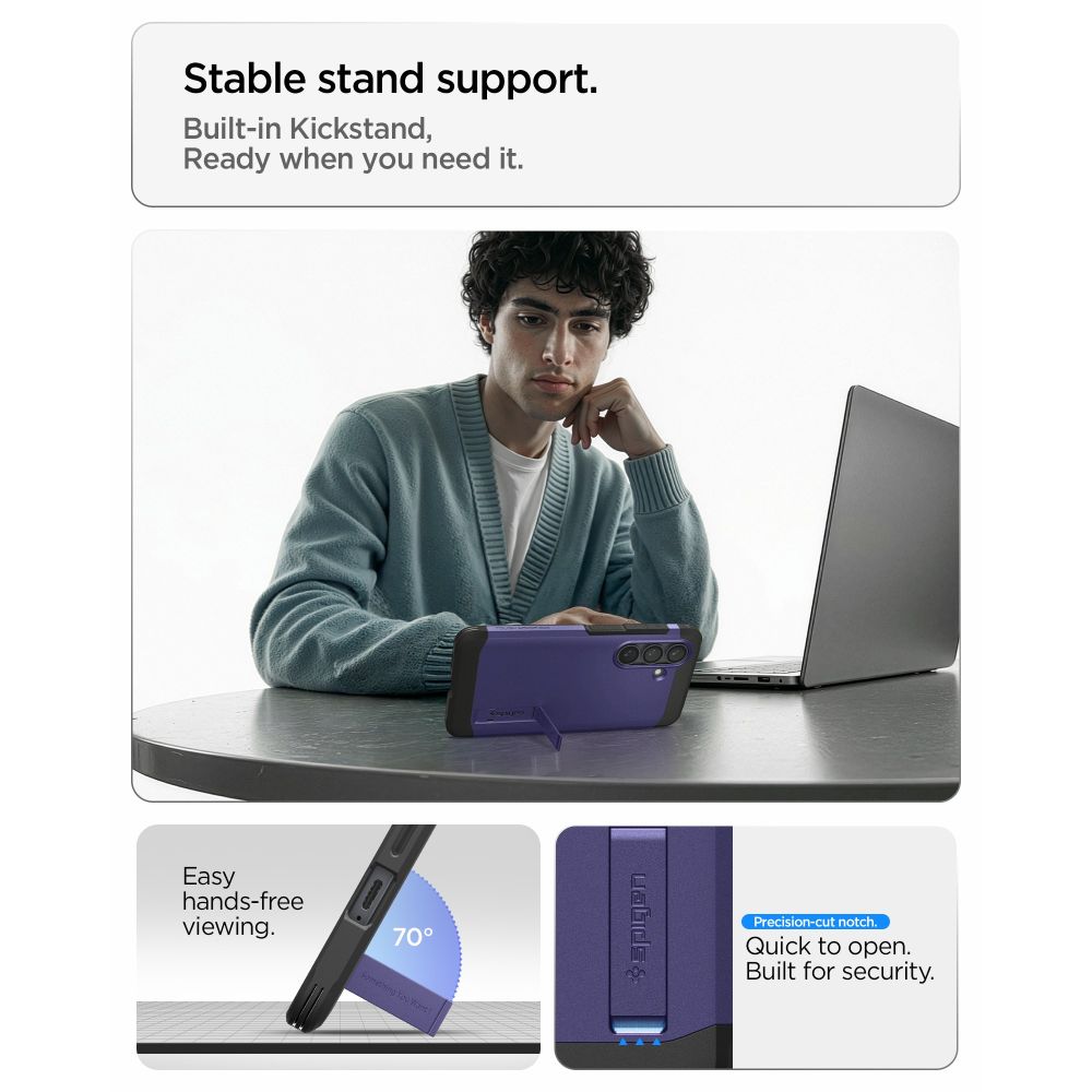 Pokrowiec etui Spigen Tough Armor Mag Magsafe Plus Ash fioletowe SAMSUNG Galaxy S26 Plus / 9