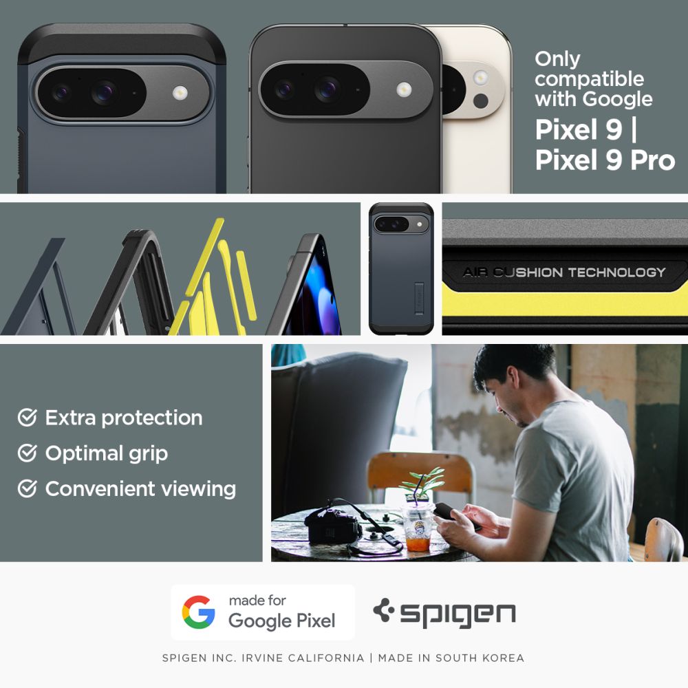 Pokrowiec etui Spigen Tough Armor Metal slate Google Pixel 9 / 11
