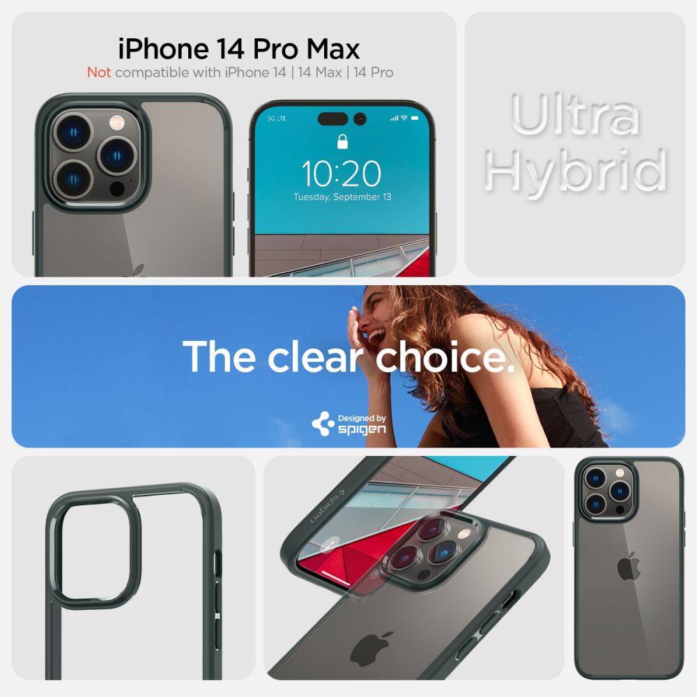 Pokrowiec etui Spigen Ultra Hybrid Abyss zielone APPLE iPhone 14 Pro Max / 8