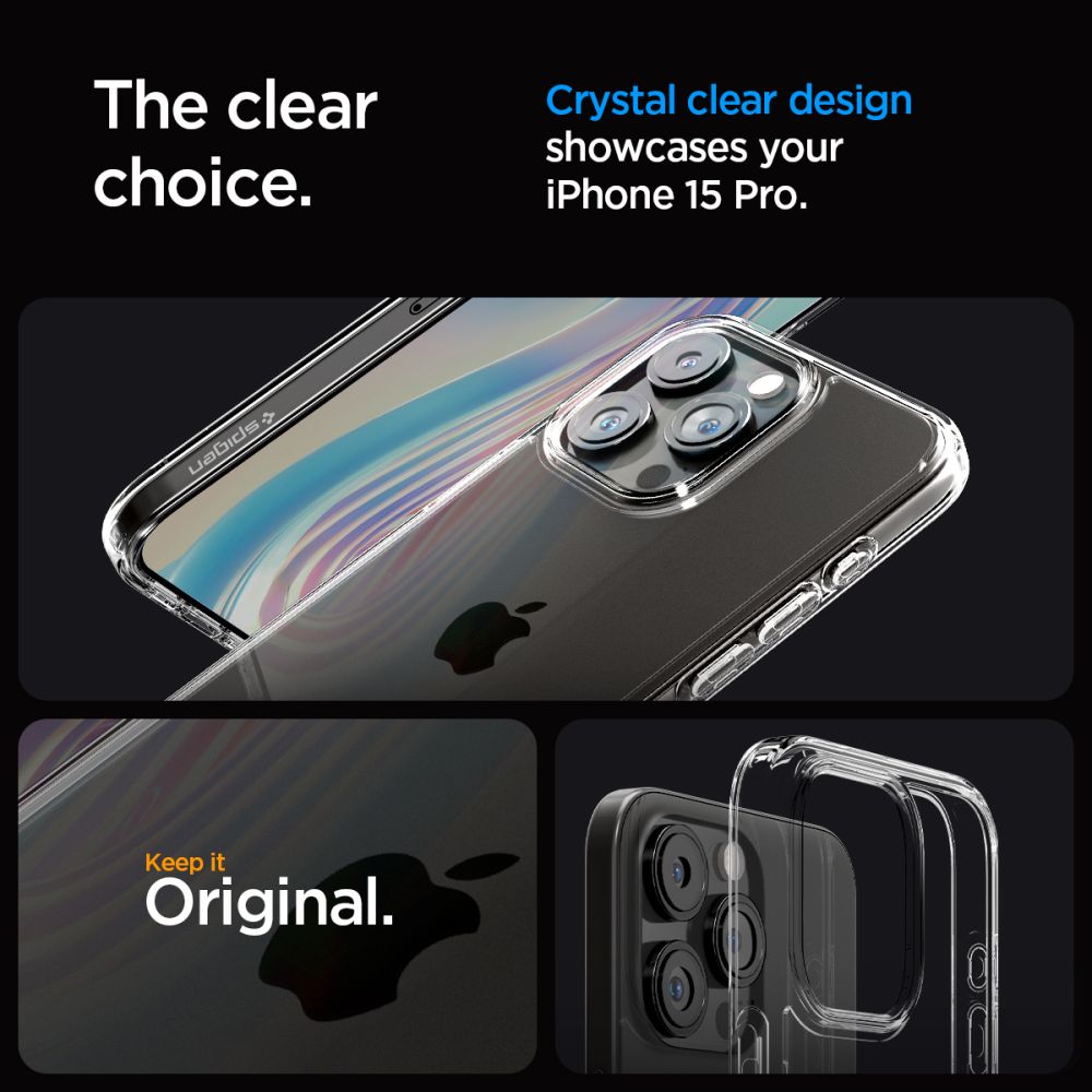 Pokrowiec etui Spigen Ultra Hybrid Crystal przeroczyste APPLE iPhone 15 Pro / 11