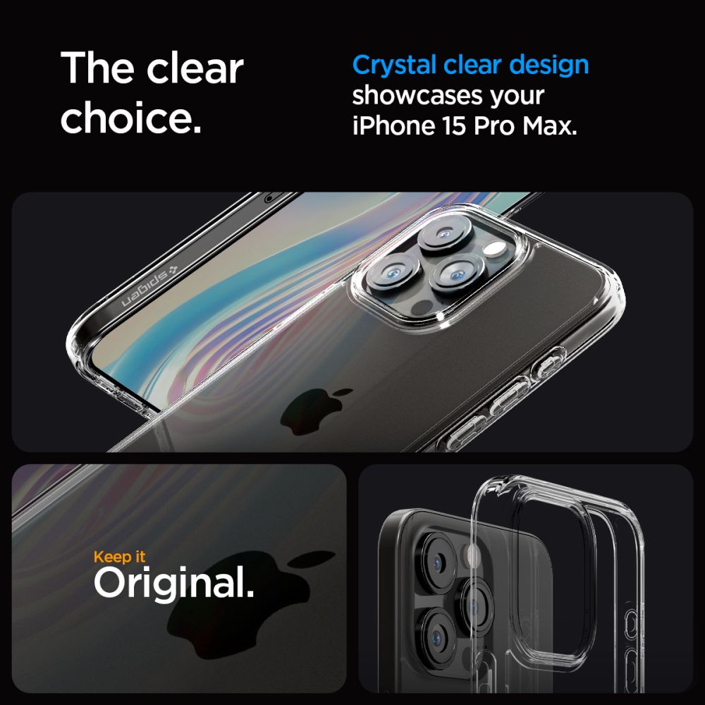 Pokrowiec etui Spigen Ultra Hybrid Crystal przeroczyste APPLE iPhone 15 Pro Max / 11