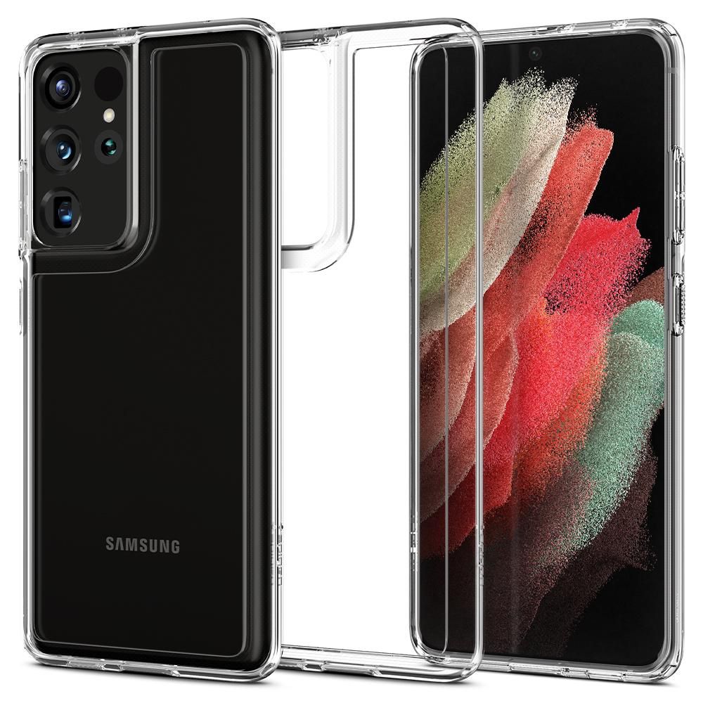 Pokrowiec etui Spigen Ultra Hybrid Crystal przeroczyste SAMSUNG Galaxy S21 Ultra
