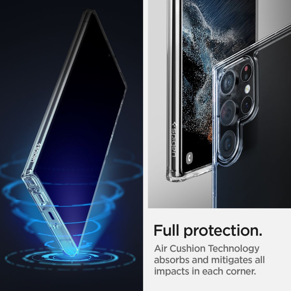 Pokrowiec etui Spigen Ultra Hybrid Crystal przeroczyste SAMSUNG Galaxy S22 Ultra / 11