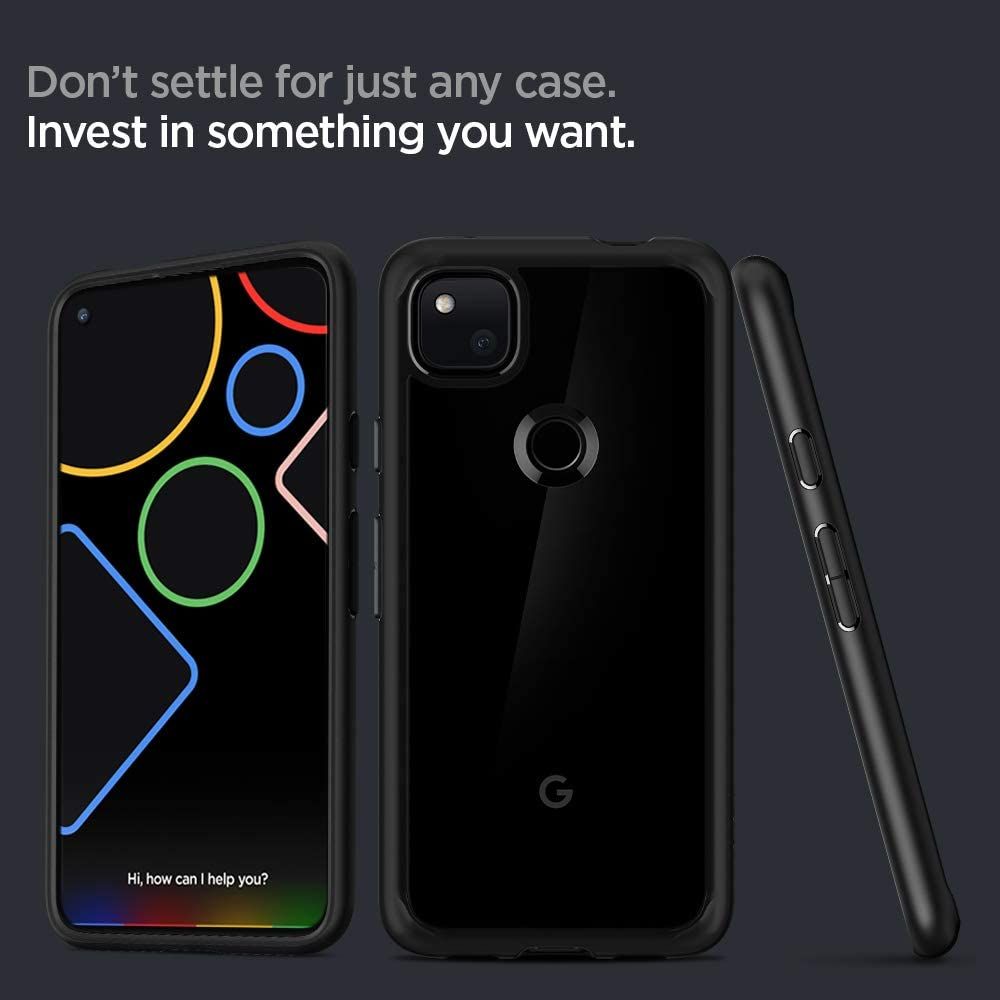 Pokrowiec etui Spigen Ultra Hybrid czarne Google Pixel 4a / 5