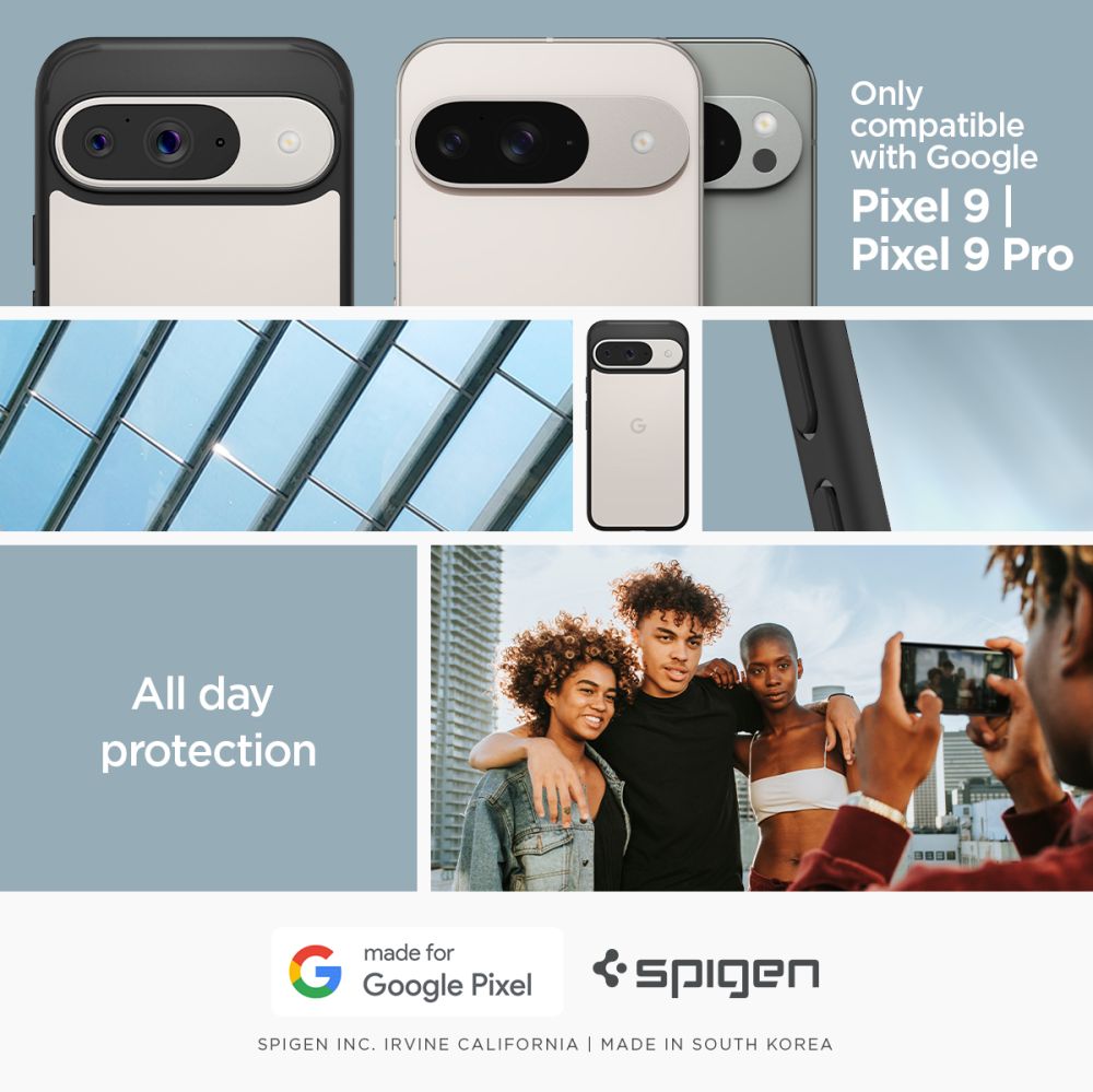 Pokrowiec etui Spigen Ultra Hybrid czarne Google Pixel 9 / 11