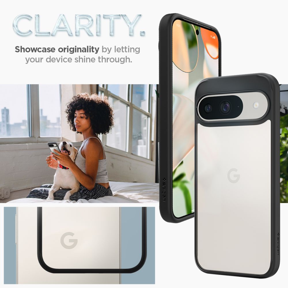 Pokrowiec etui Spigen Ultra Hybrid czarne Google Pixel 9 / 12