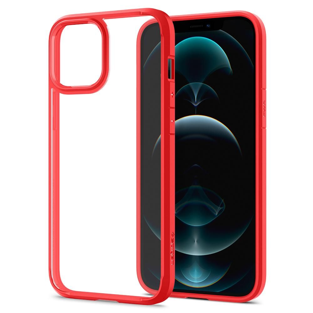 Pokrowiec etui Spigen Ultra Hybrid czerwone APPLE iPhone 12 / 8