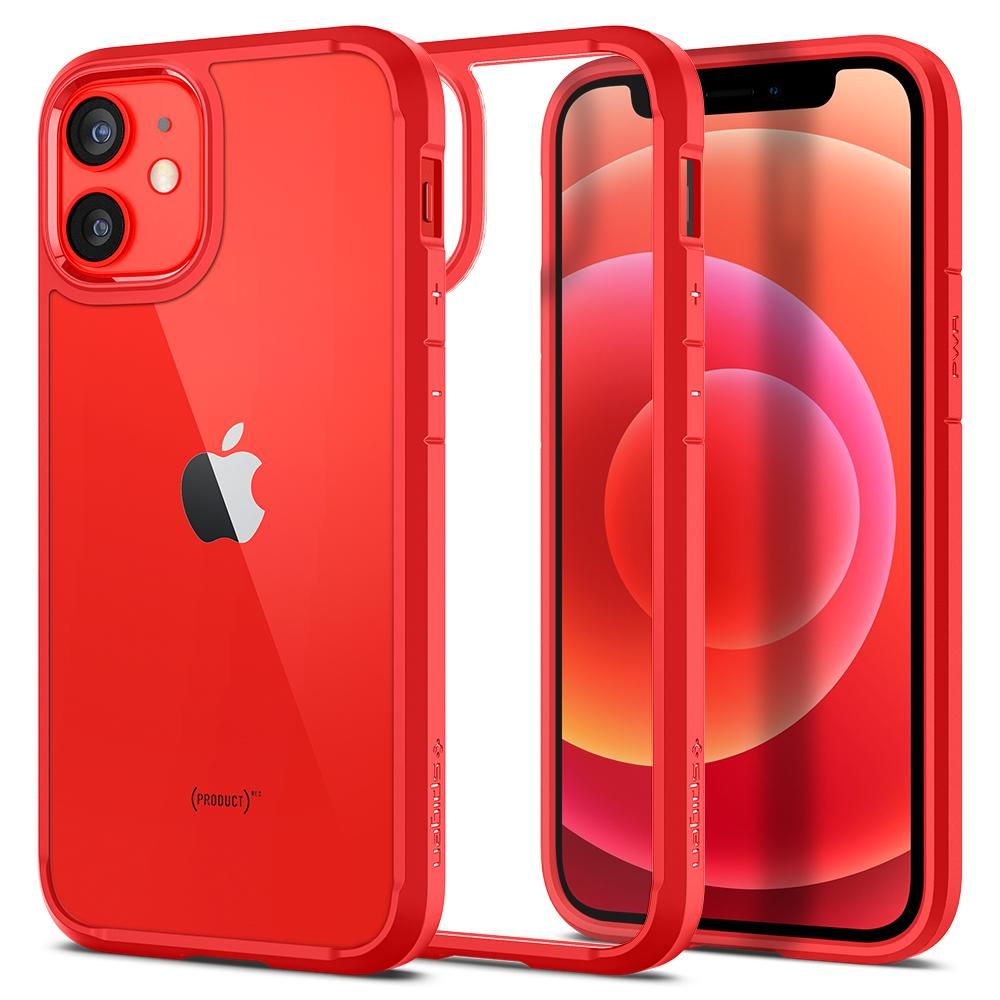 Pokrowiec etui Spigen Ultra Hybrid czerwone APPLE iPhone 12 Mini