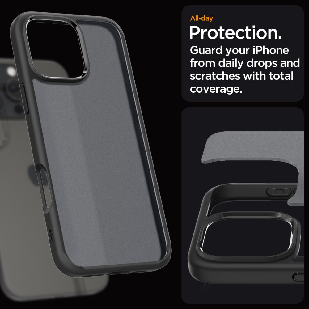 Pokrowiec etui Spigen Ultra Hybrid Frost czarne APPLE iPhone 16 Pro / 11