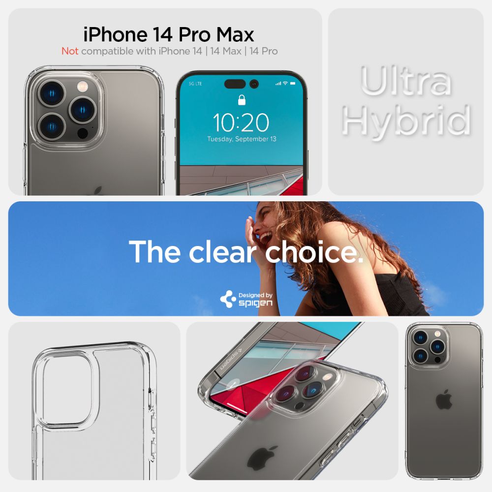 Pokrowiec etui Spigen Ultra Hybrid Frost przeroczyste APPLE iPhone 14 Pro Max / 8