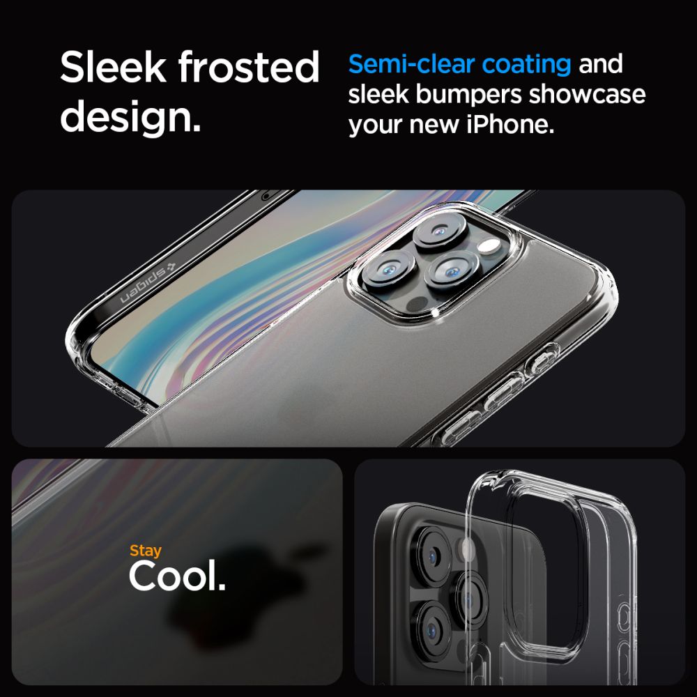 Pokrowiec etui Spigen Ultra Hybrid Frost przeroczyste APPLE iPhone 15 Pro / 8