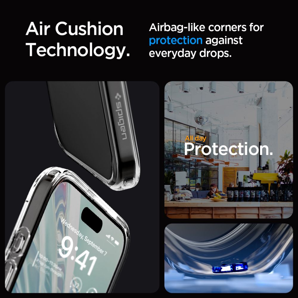 Pokrowiec etui Spigen Ultra Hybrid Frost przeroczyste APPLE iPhone 15 Pro / 9