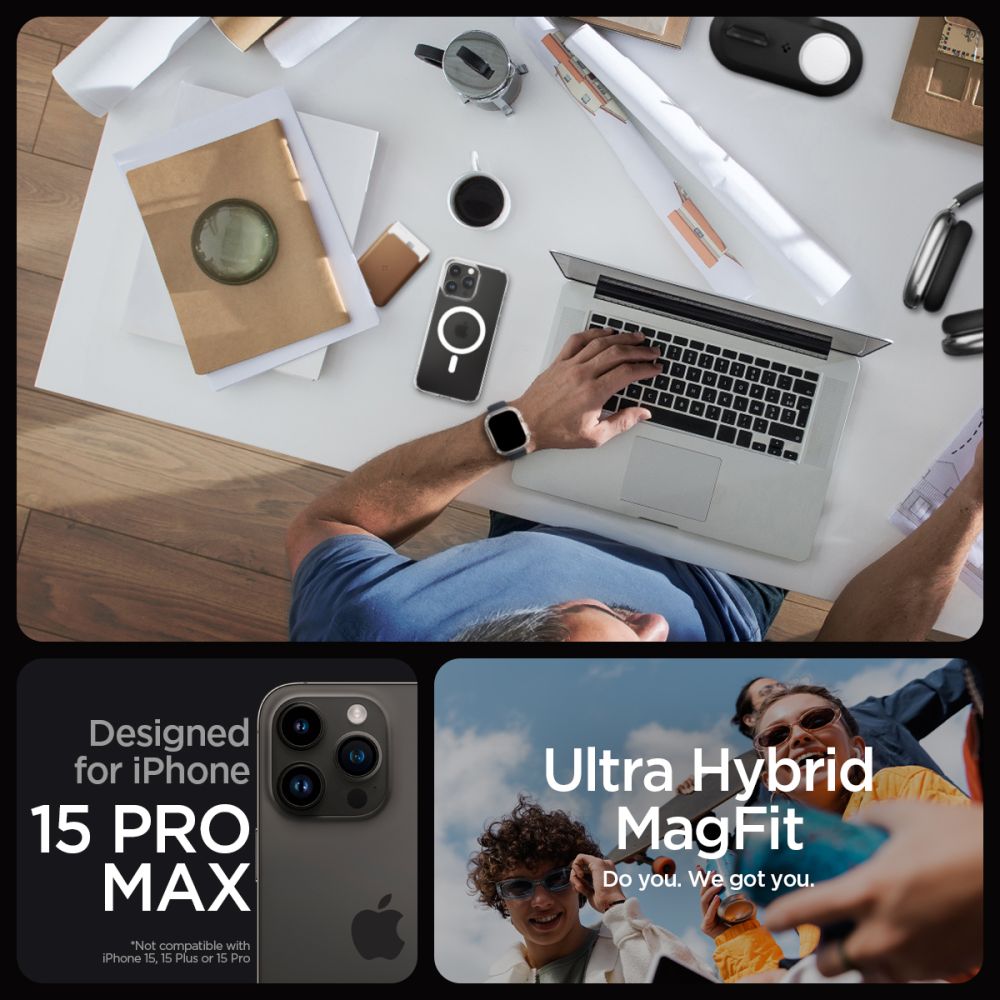 Pokrowiec etui Spigen Ultra Hybrid Mag Magsafe Frost przeroczyste APPLE iPhone 15 Pro Max / 8