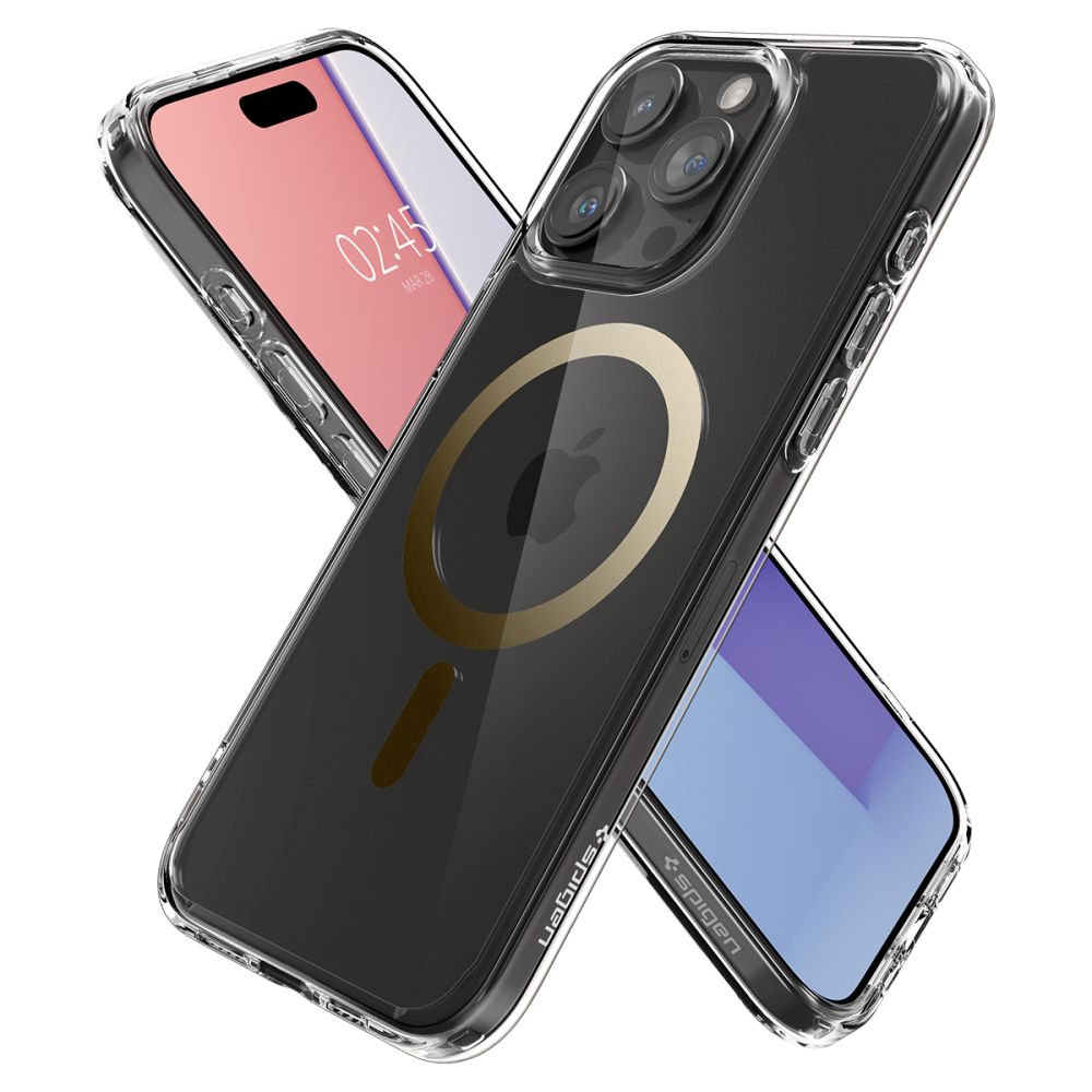 Pokrowiec etui Spigen Ultra Hybrid Mag Magsafe złote APPLE iPhone 15 Pro / 8
