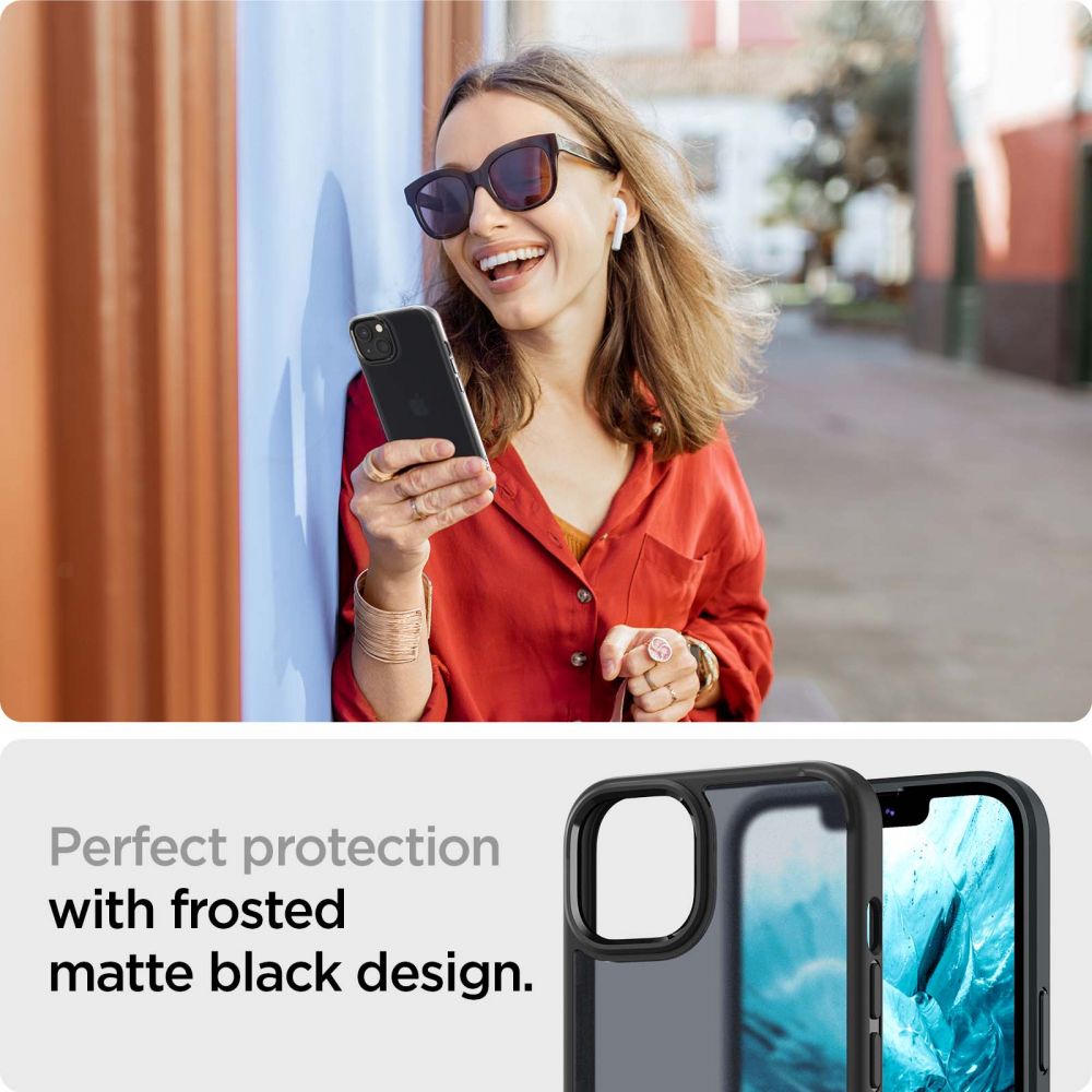 Pokrowiec etui Spigen Ultra Hybrid Matte Frost czarne APPLE iPhone 13 / 11