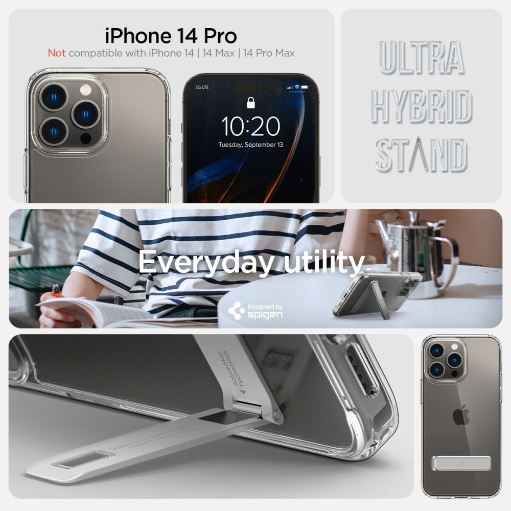 Pokrowiec etui Spigen Ultra Hybrid S Crystal przeroczyste APPLE iPhone 14 Pro / 10