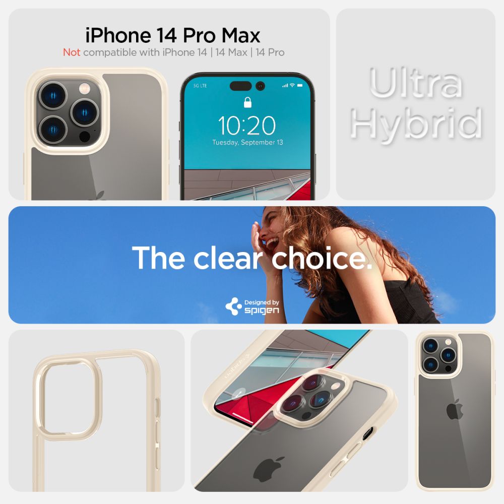Pokrowiec etui Spigen Ultra Hybrid Sand beowe APPLE iPhone 14 Pro Max / 8