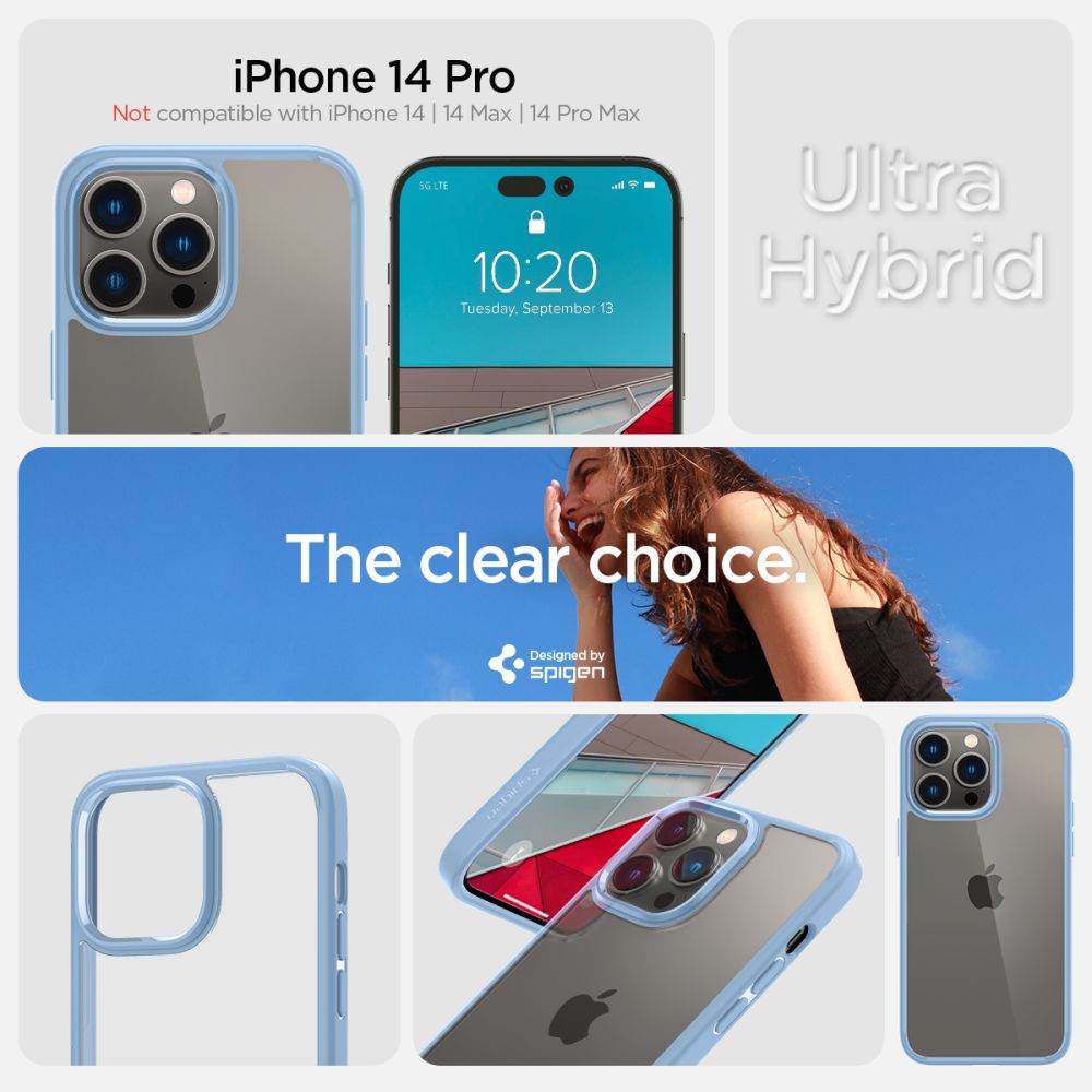 Pokrowiec etui Spigen Ultra Hybrid Sierra niebieskie APPLE iPhone 14 Pro / 12
