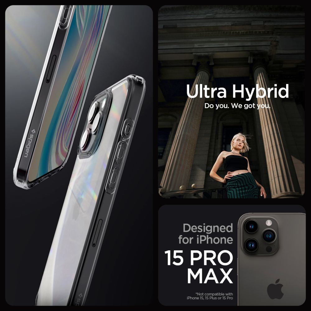 Pokrowiec etui Spigen Ultra Hybrid Space crystal APPLE iPhone 15 Pro Max / 10