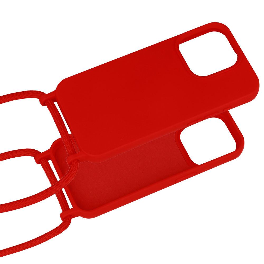 Pokrowiec etui Strap Silicone Case wzór 1 czerwone APPLE iPhone 15 Pro Max / 3