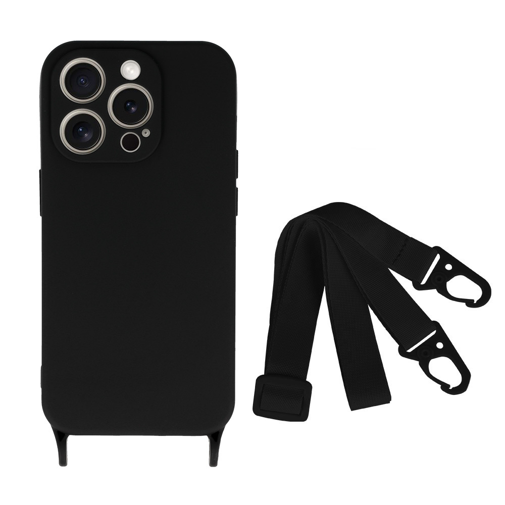 Pokrowiec etui Strap Silicone Case wzr 2 czarne APPLE iPhone 13 Pro Max / 2