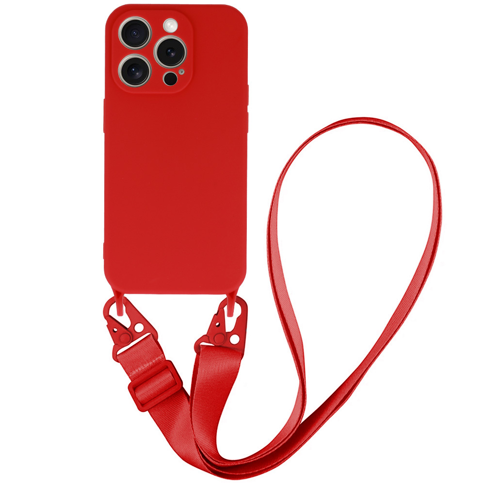 Pokrowiec etui Strap Silicone Case wzr 2 czerwone APPLE iPhone 15 Plus