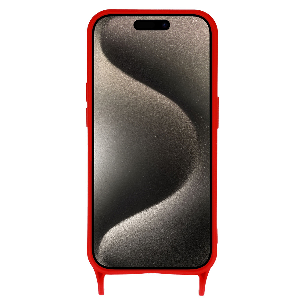Pokrowiec etui Strap Silicone Case wzr 2 czerwone APPLE iPhone 15 Plus / 3