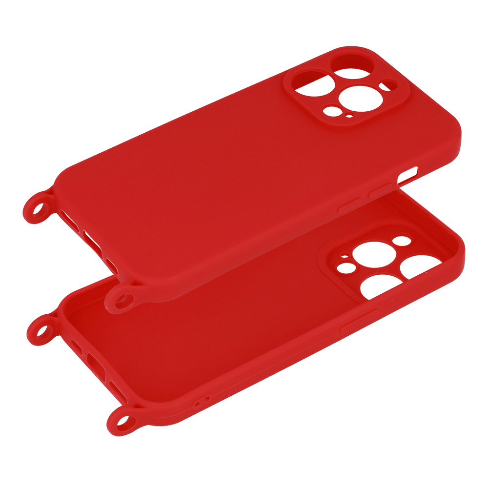 Pokrowiec etui Strap Silicone Case wzr 2 czerwone APPLE iPhone 15 Plus / 4