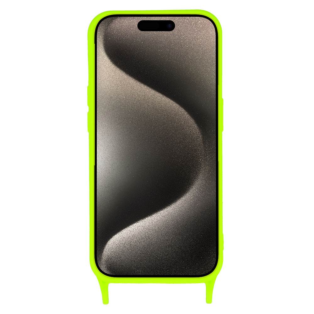 Pokrowiec etui Strap Silicone Case wzr 2 limonkowe APPLE iPhone 15 Plus / 3