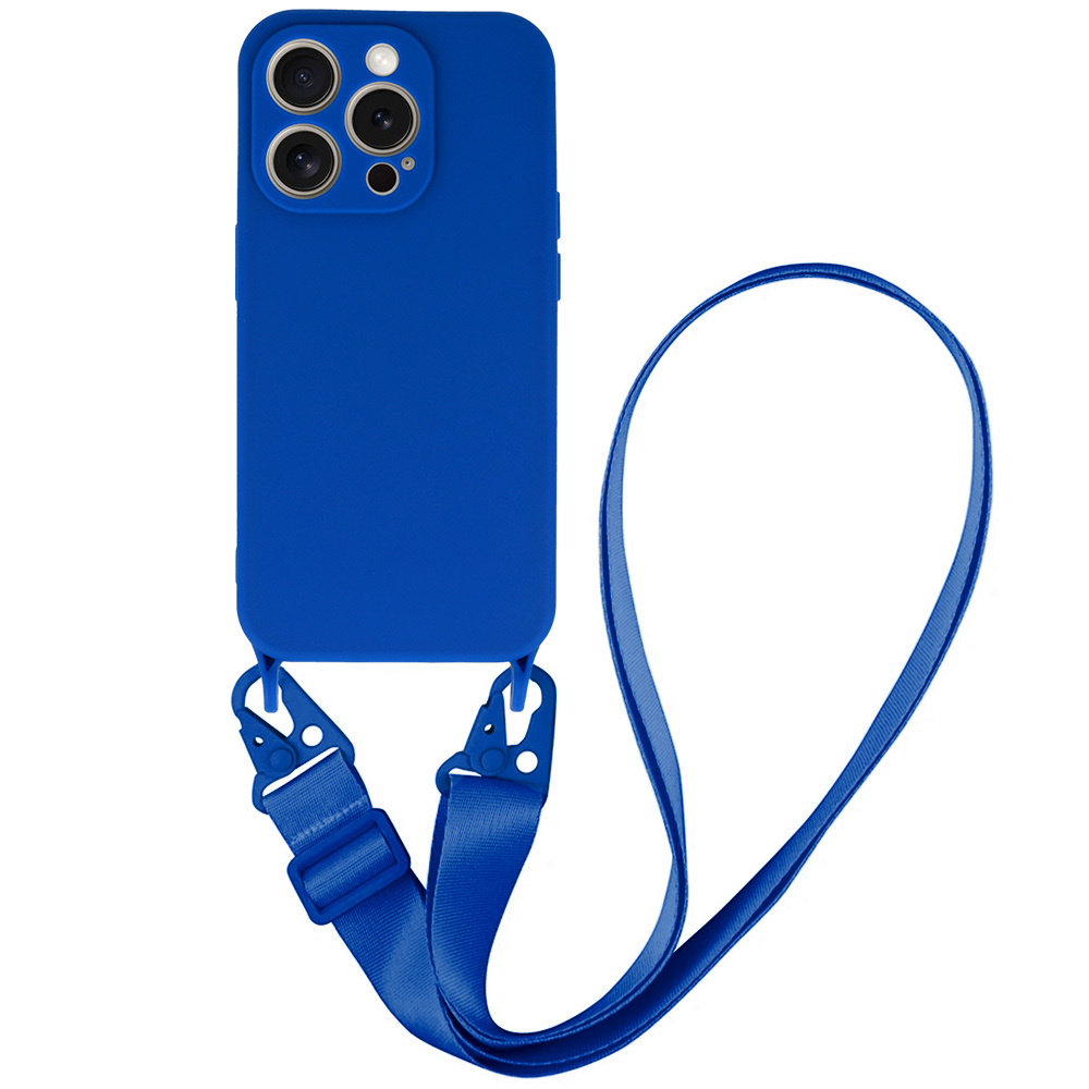 Pokrowiec etui Strap Silicone Case wzr 2 niebieskie APPLE iPhone 12