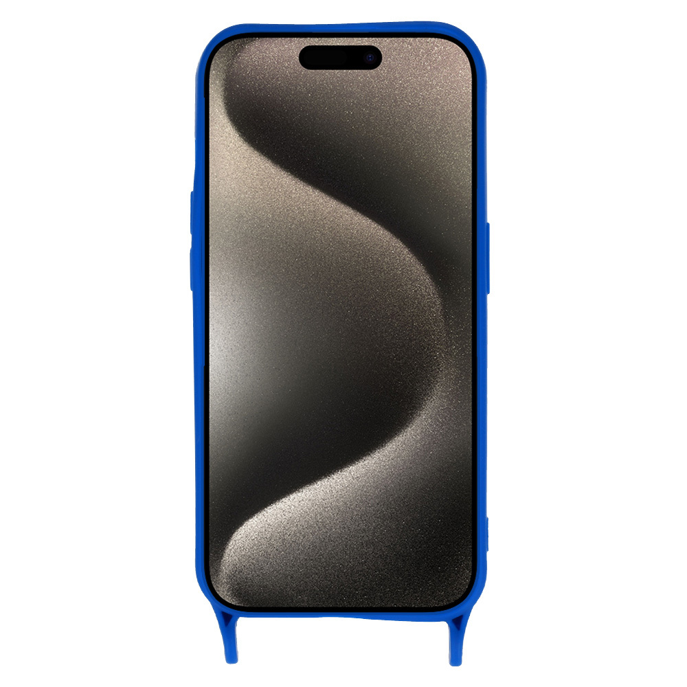 Pokrowiec etui Strap Silicone Case wzr 2 niebieskie APPLE iPhone 15 Plus / 3