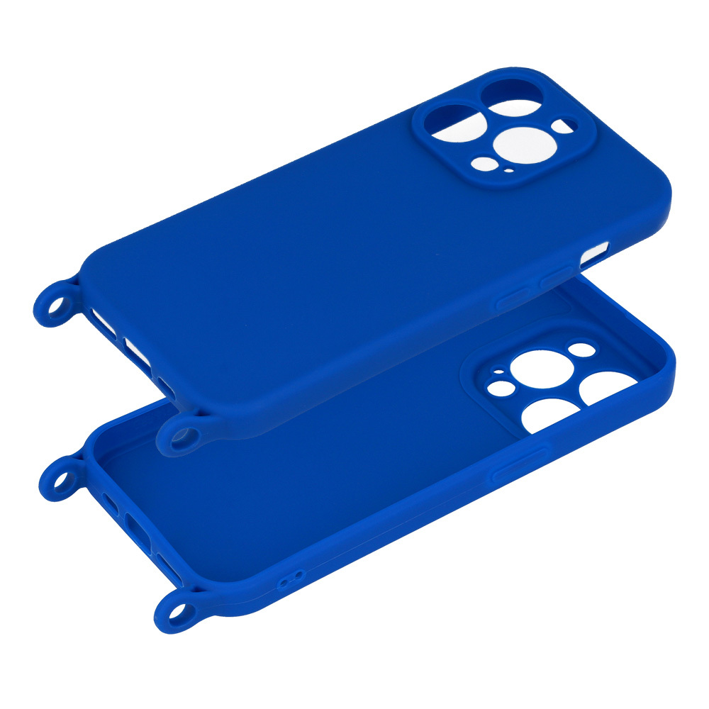 Pokrowiec etui Strap Silicone Case wzr 2 niebieskie APPLE iPhone 15 Pro Max / 4