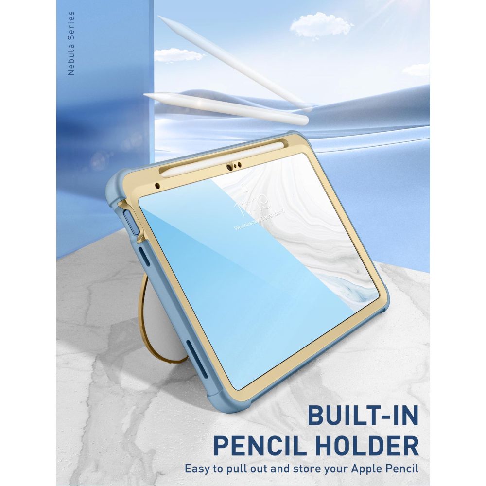 Pokrowiec etui Supcase Cosmo Marble niebieskie APPLE iPad 10.9 2022 / 6
